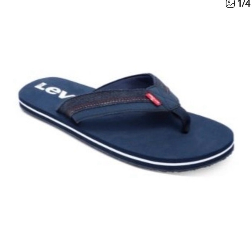 Levi's Dark Blue Flip Flops Size 12 Men’s